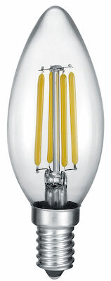 Trio LED-lamppu E14 filament kynttiläkupu 2W 250 lm 2700K 3-pack