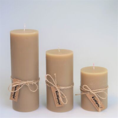 Puttipaja Puttisarja pöytäkynttilä 20 cm beige