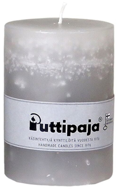 Puttipaja läpivärjätty pöytäkynttilä 10 cm vaaleanharmaa
