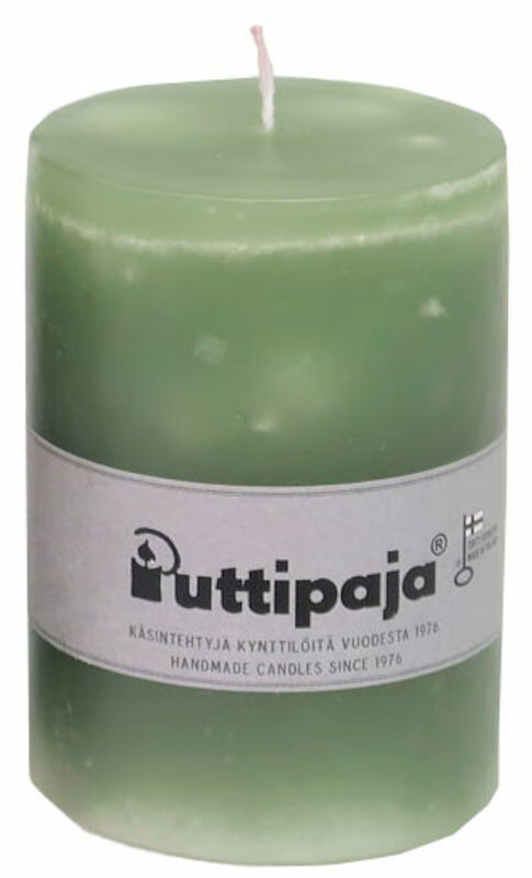 Puttipaja läpivärjätty pöytäkynttilä 10 cm salvia
