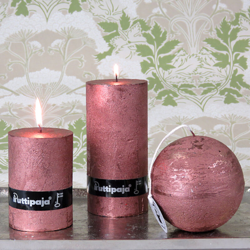 Puttipaja Metallihohtokynttilä 15 cm kupari