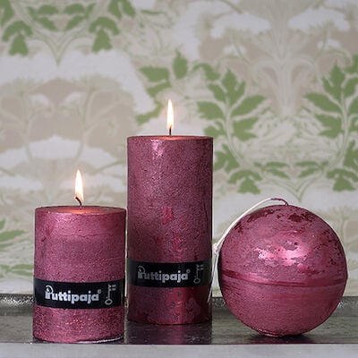 Puttipaja Metallihohtokynttilä 15 cm kupari