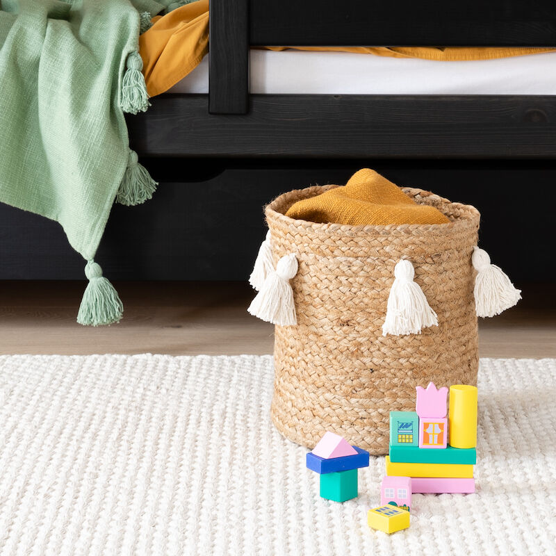 Tuisku sisustuskori 30x30 cm luonnonväri/valkoinen