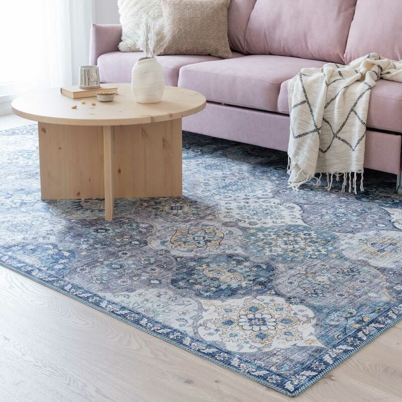 Mirage matto 160x230 cm harmaa/turkoosi