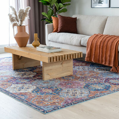 Mirage matto 160x230 cm harmaa/turkoosi