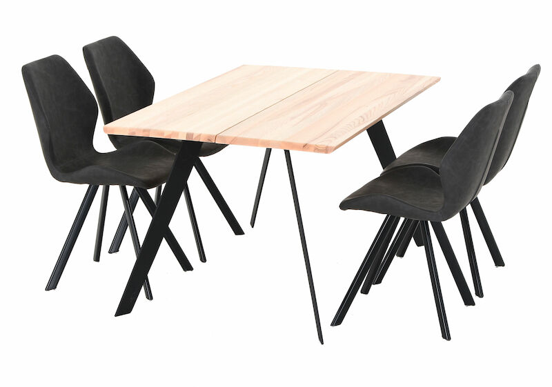 Saarni-Punnus 4-hengen ruokailuryhmä saarni/musta/musta