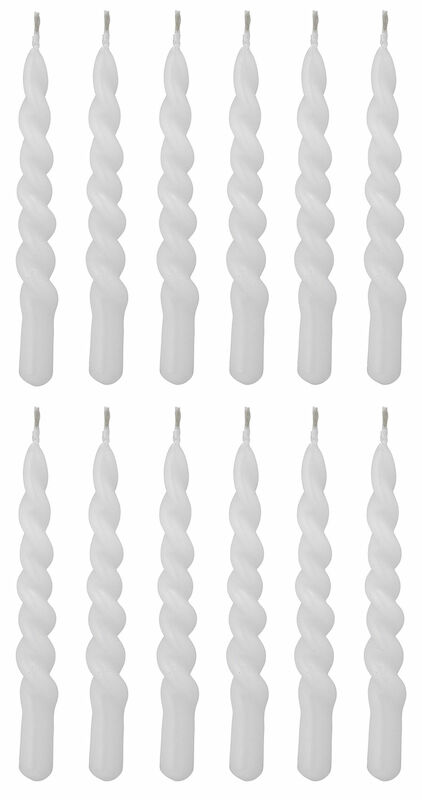 Bloomingville Twist kynttilät 12 kpl Ø1,2x11 cm valkoinen