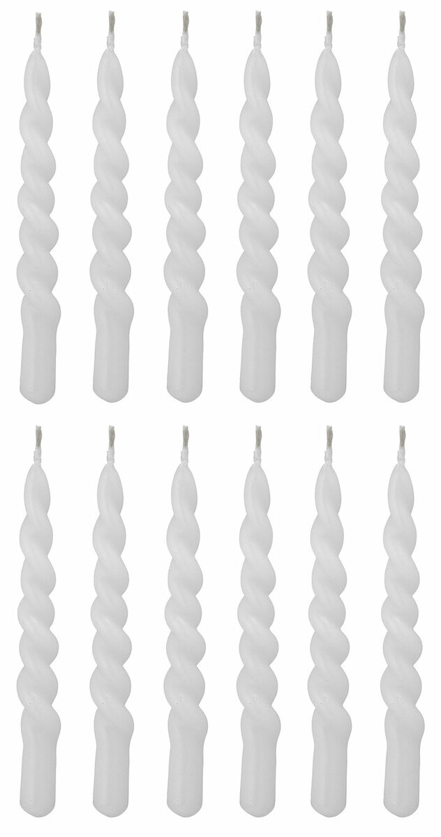 Bloomingville Twist kynttilät 12 kpl Ø1,2x11 cm valkoinen