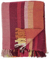 Bloomingville Amra torkkupeitto 150x130 cm punainen