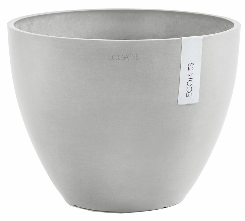 Ecopots Antwerpen ruukku Ø30 cm valkoharmaa