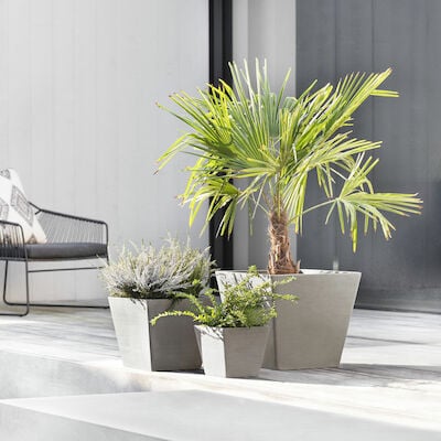 Ecopots Rotterdam ruukku 20 cm valkoharmaa