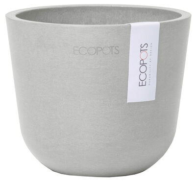 Ecopots Oslo mini ruukku Ø16 cm valkoharmaa