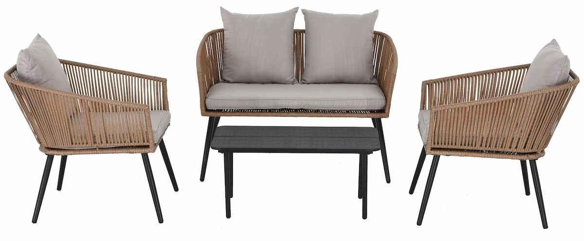 Punos sohvaryhmä luonnonväri/musta