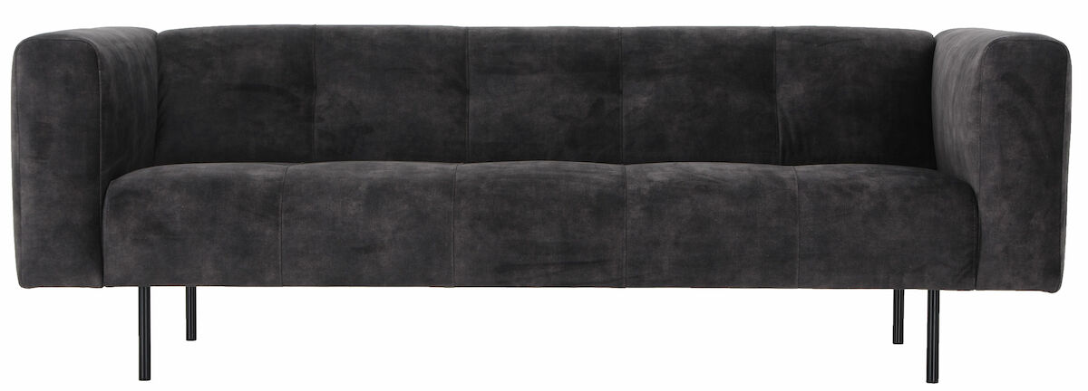 Malva 3-istuttava sohva hiilenharmaa Adore 68
