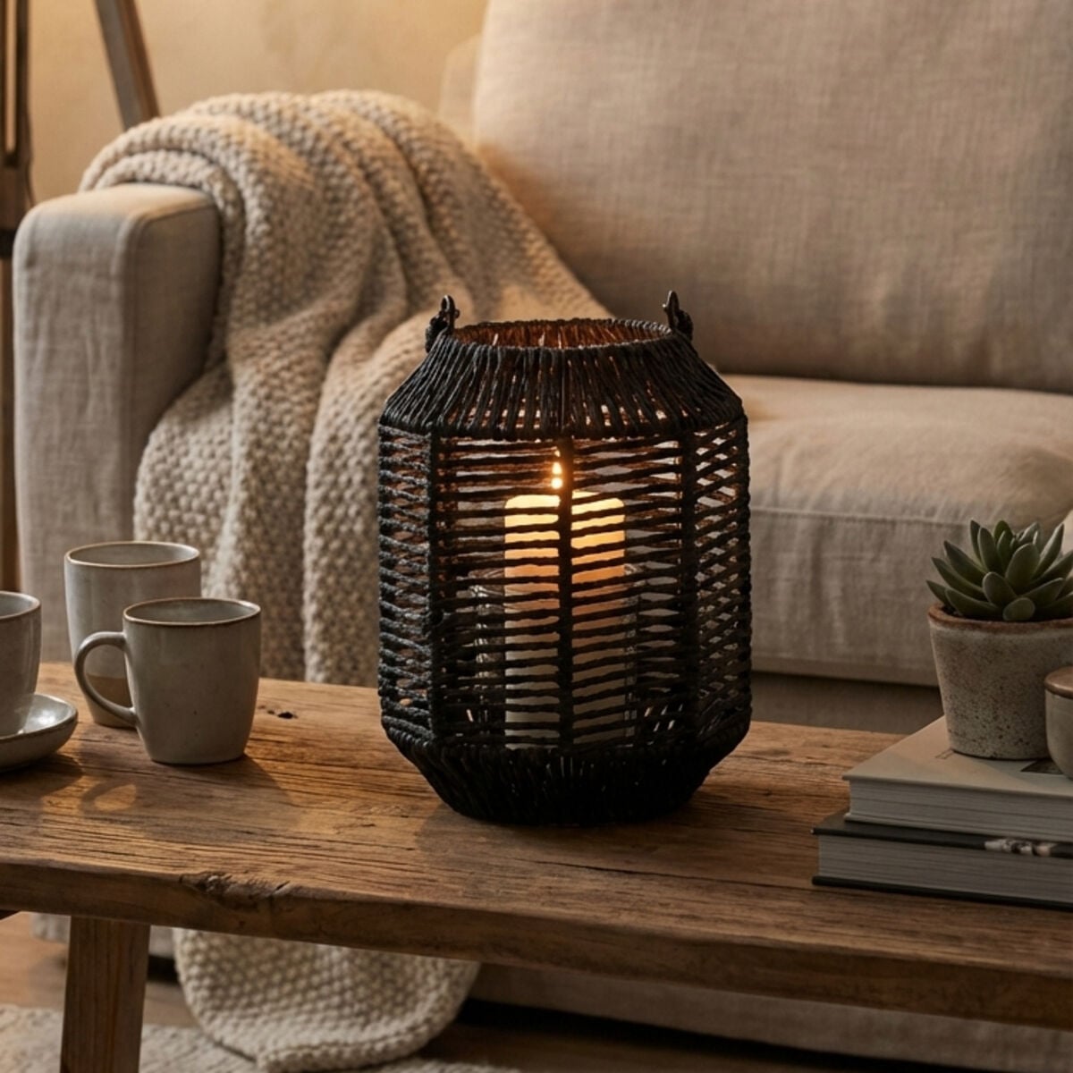 Fanni K Mieli lyhty 22 cm musta