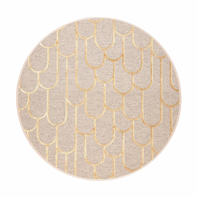 VM Carpet Paanu matto 200 cm pyöreä 7 kulta
