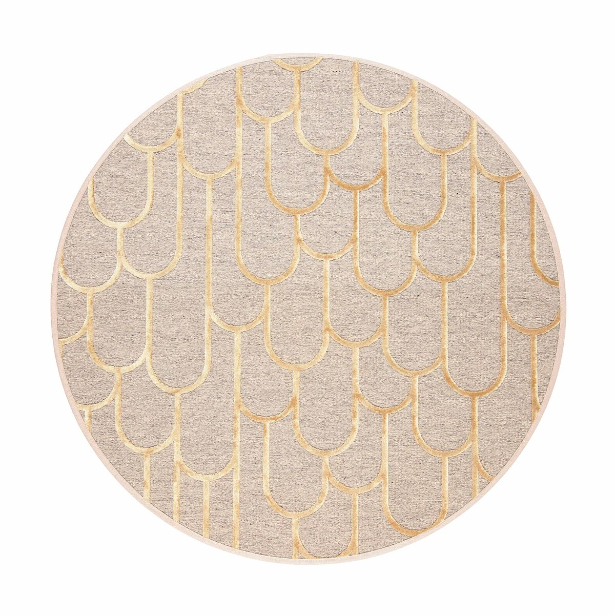 VM Carpet Paanu matto 240 cm pyöreä 7 kulta
