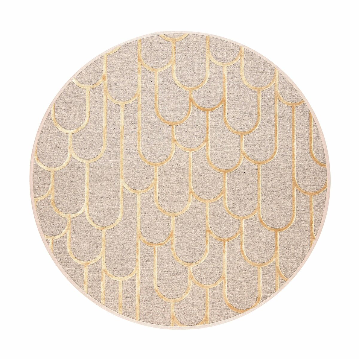 VM Carpet Paanu matto 200 cm pyöreä 7 kulta