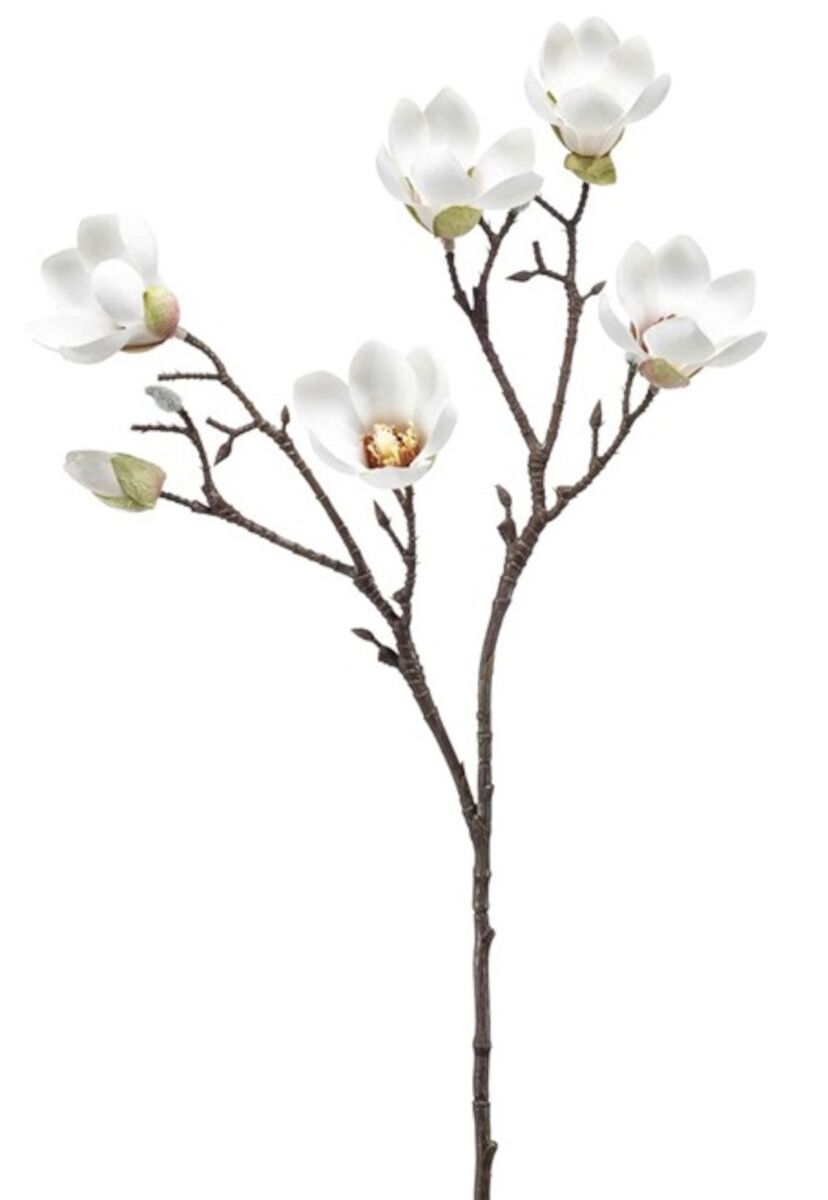 Veke Magnolia oksa tekokasvi 65 cm valkoinen