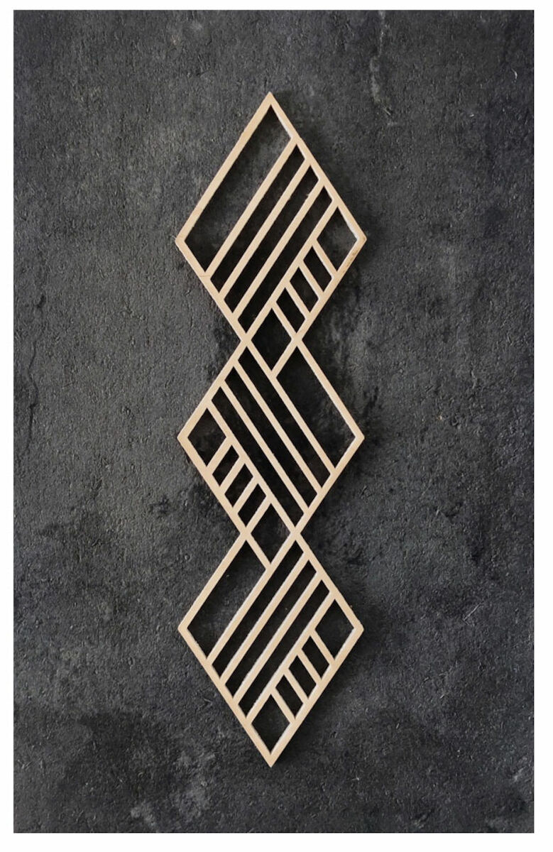 Koivuiset Boho Vinouma akustiikkataulu 36×56 cm lakritsi
