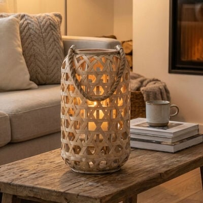 4Living Ray lyhty Ø22 cm luonnonväri