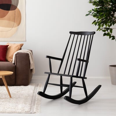 Retro keinutuoli musta