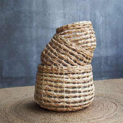 4Living pyöreä kori Ø48 cm luonnonväri