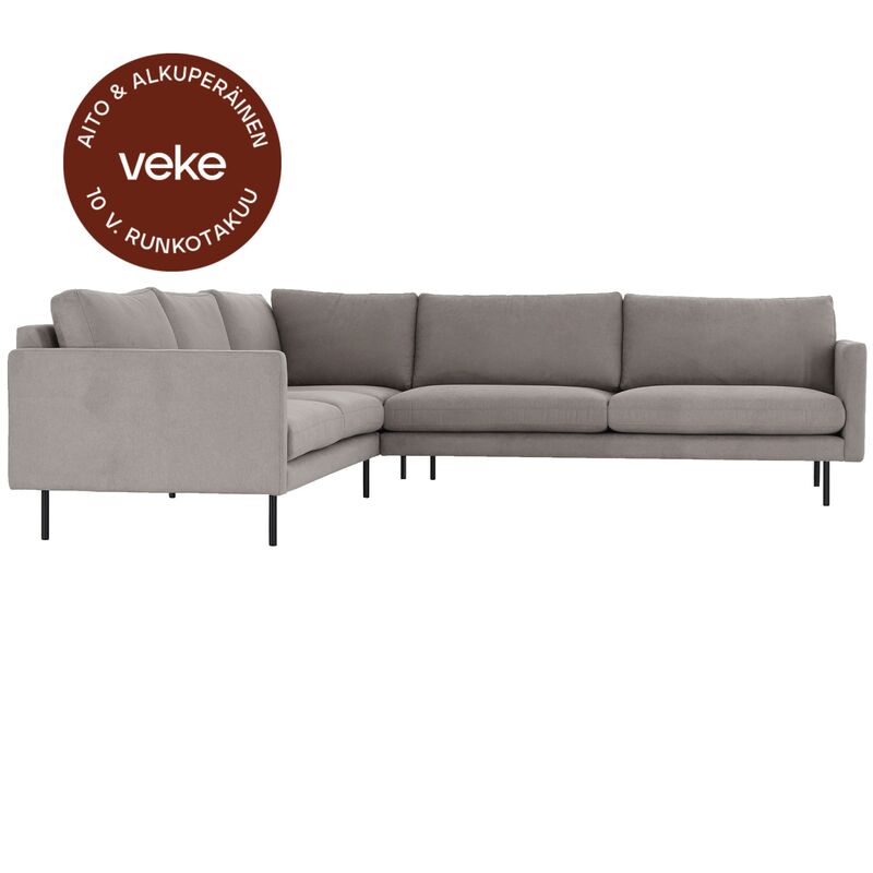 Scandic Copenhagen kulmasohva 2K3 kitti Soro 23, mustat jalat