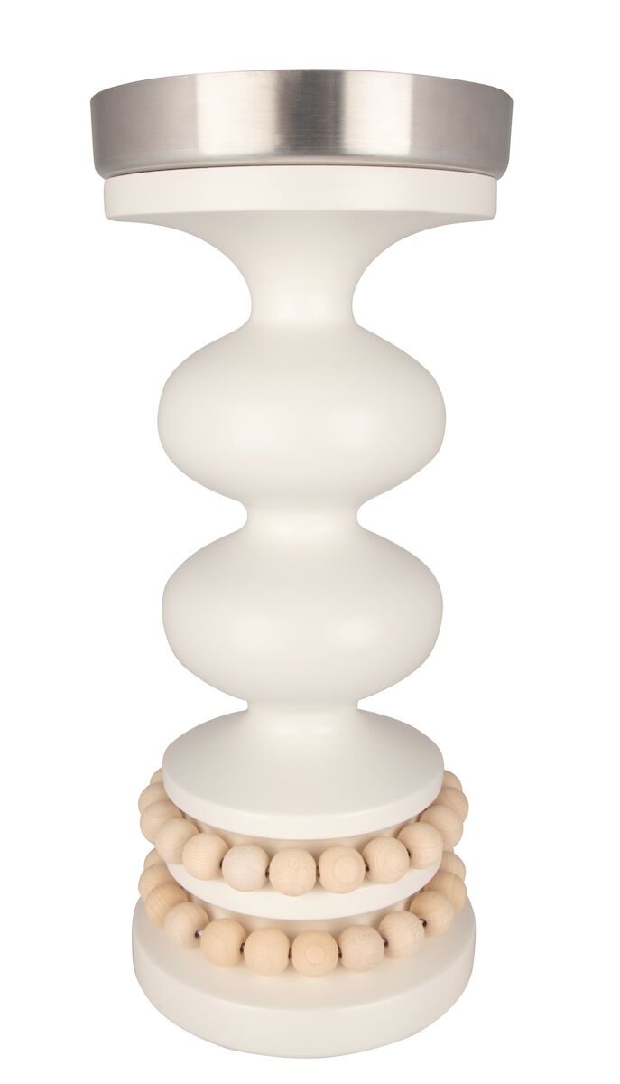 Aarikka Tsaaritar kynttilänjalka 28 cm valkoinen
