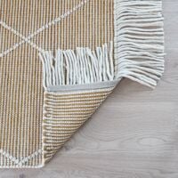 Sointu villamatto okra/valkoinen