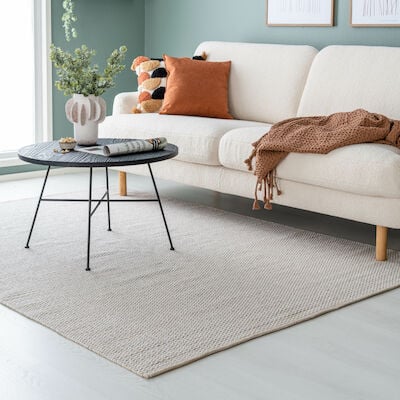 Liplatus puuvillamatto 80x150 cm beige/valkoinen