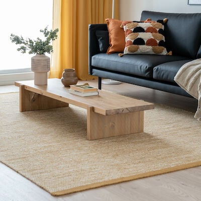 Line villamatto 160x230 cm musta/valkoinen