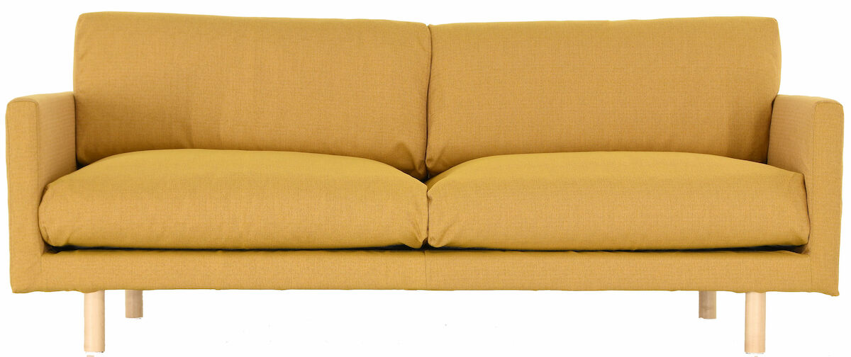 Toive 3,5-istuttava sohva okra stark, koivu jalat