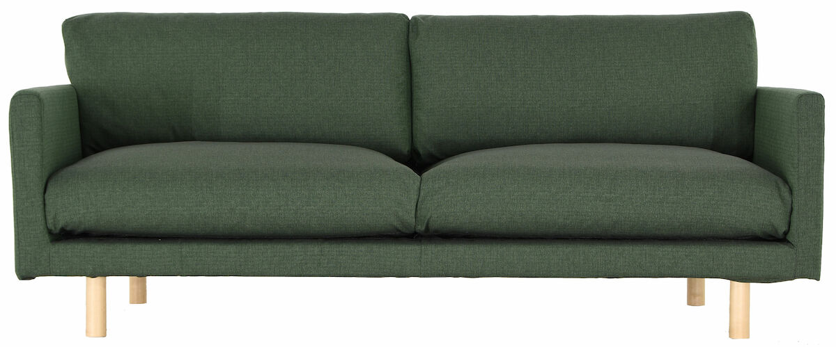 Toive 3,5-istuttava sohva tummanvihreä stark koivu jalat
