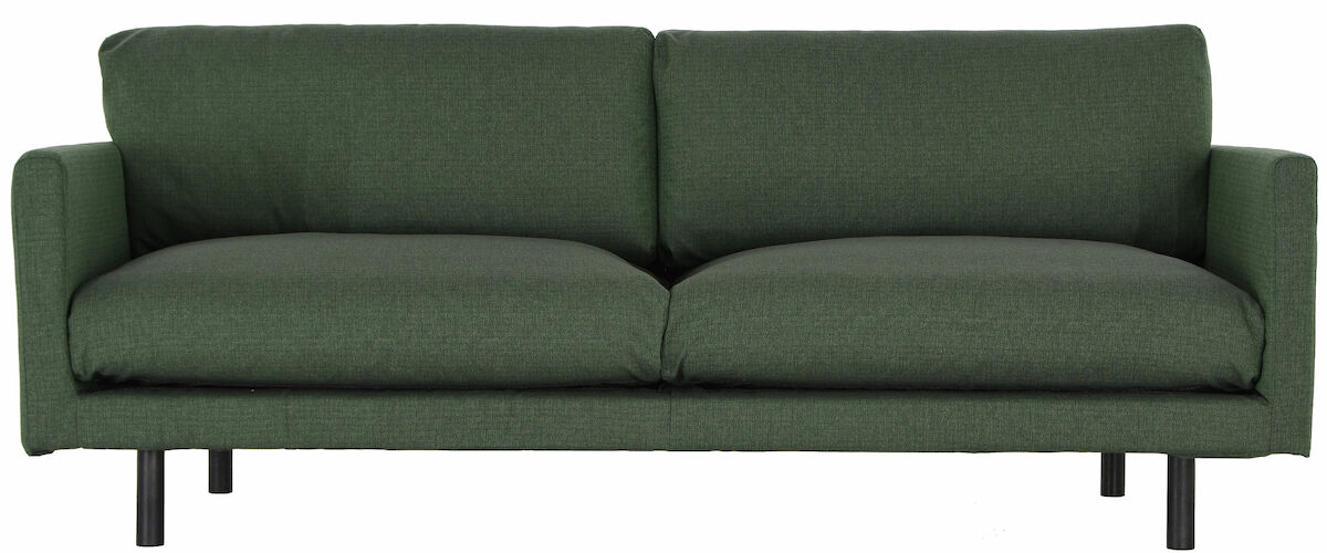 Toive 3,5-istuttava sohva tummanvihreä stark wenge jalat