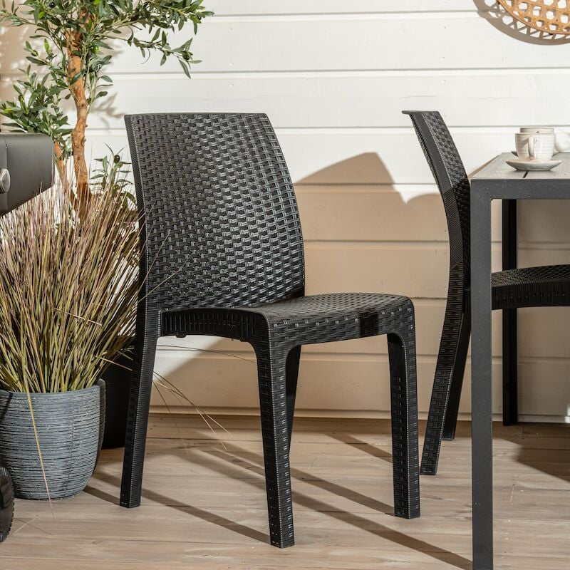 Saarni-Kairo 4-hengen ruokailuryhmä musta/grafiitti