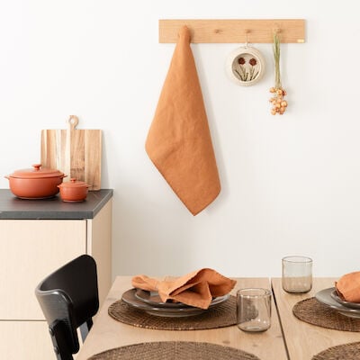 Linnea pellava keittiöpyyhe 45x60 cm valkoinen