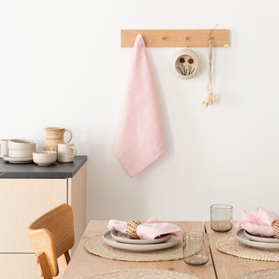 Linnea pellava keittiöpyyhe 45x60 cm valkoinen