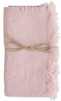 Linnea kaitaliina hapsuilla 42x150 cm vaalea rosa