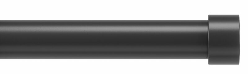 Umbra Cappa Asta Per Tende Singola Regolabile 91-168 Cm - Acciaio Nero Spazzolato, Diametro 2,5 Cm