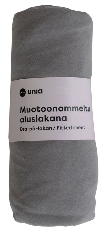 Unia Kuura muotoonommeltu aluslakana  harmaa