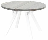 Lana pyöreä lankkupöytä Ø115 cm savunharmaa/valkoinen
