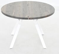Lana pyöreä lankkupöytä Ø115 cm savunharmaa/valkoinen