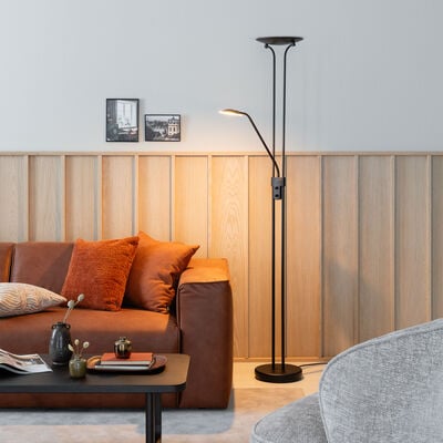 Lucide Champion lattiavalaisin lukuvalolla musta