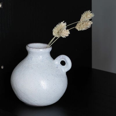 Affari Margaretha koristeruukku Ø6/10x15 cm valkoinen