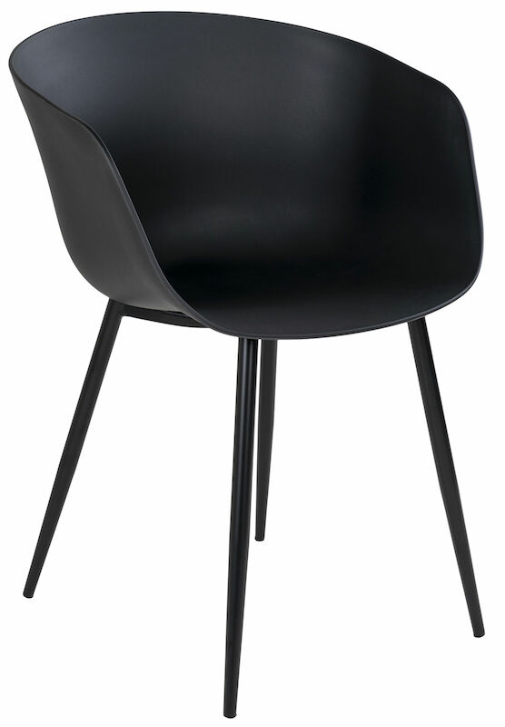 House Nordic Roda tuoli musta, mustat jalat