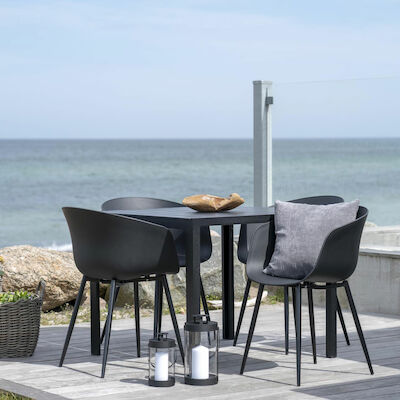 House Nordic Roda tuoli harmaa, mustat jalat