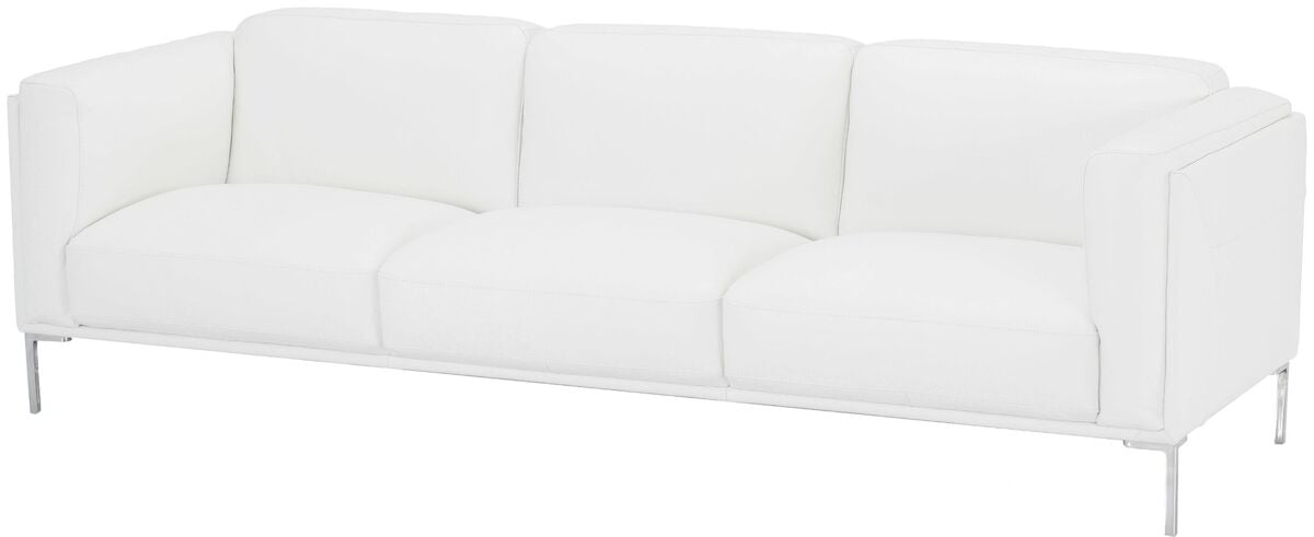 Neiser Emotions Zurich 3-istuttava sohva valkoinen Amy White nahka jalka J-42L