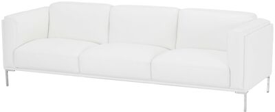 Neiser Emotions Zurich 3-istuttava sohva valkoinen Amy White nahka, jalka J-42L