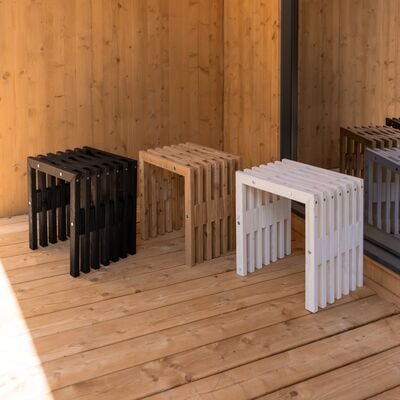 EcoFurn D-penkki 45 harmaa mänty öljytty